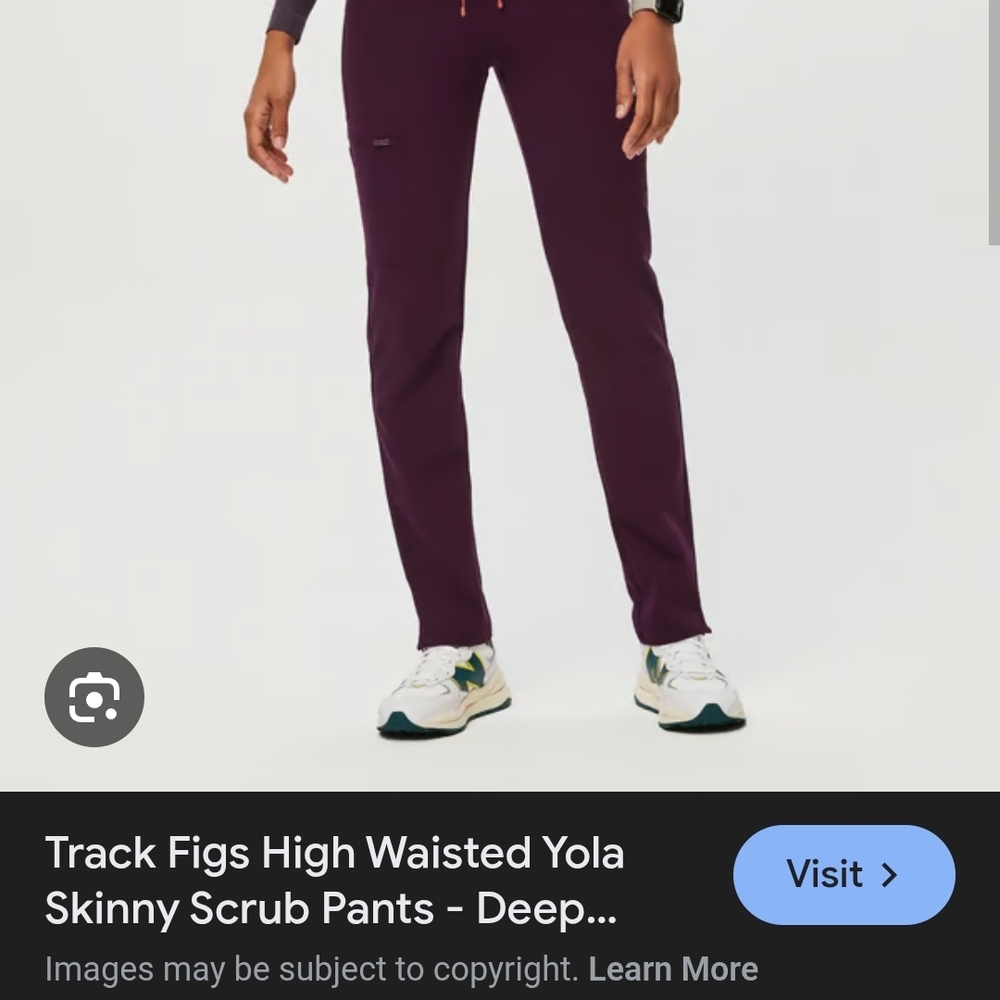 Figs Purple Skinny Scrub Pants